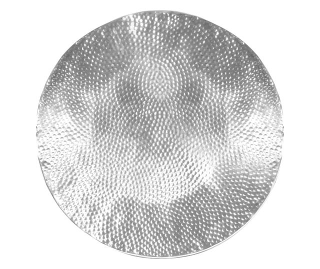 Stolić za kavu, srebrni, 70 x 30 cm, aluminij kovan čekićem