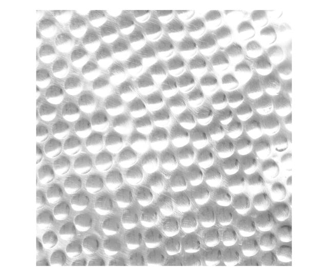 Stolić za kavu, srebrni, 70 x 30 cm, aluminij kovan čekićem