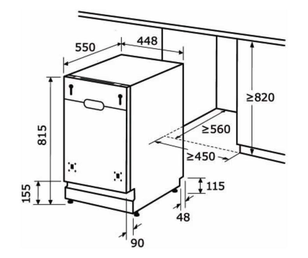 Masina de spalat vase incorporabila, Exquisit, 9 seturi, inox - 6
