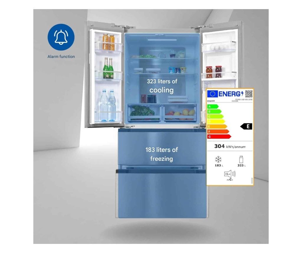 Frigider side by side, Exquisit, French Door, cu dispenser de apa