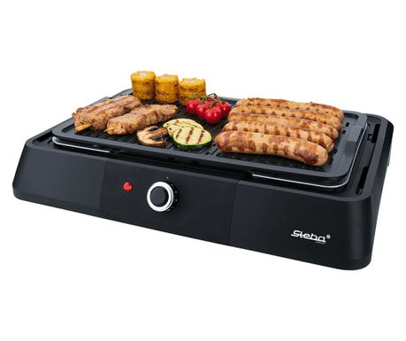 Plita electrica BBQ, Steba Germany, Table Grill, 1600 W, negru