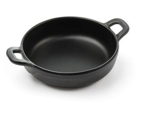 Vas servire in forma de mini-tigaie cu 2 manere, 150x115x(H)37 mm, melamina, Hendi Little Chef