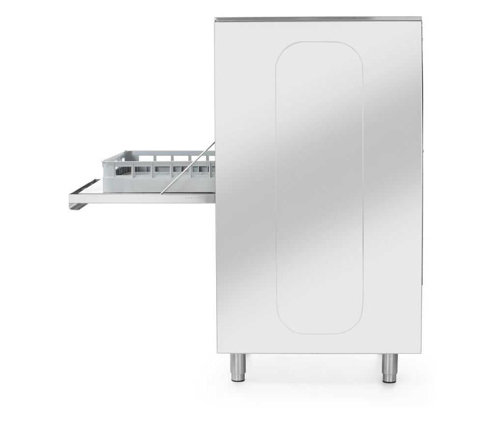 Masina de spalat vase, 50x60, electronica, cu dozator de detergent si pompa de scurgere, 400V, HENDI, 400V/7100W, 595x730x(H)134 - 3