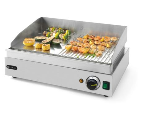 Gratar Profi Line 1/2 neted, 1/2 striat, 230V/2400W, 550x380x(H)240 mm