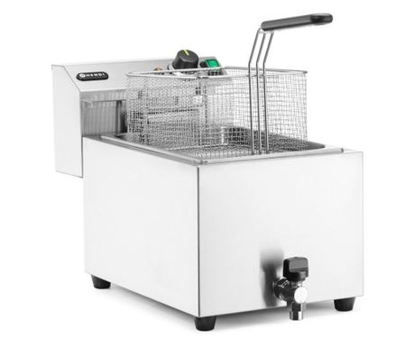 Friteuza XL, Profi Line cu robinet de scurgere, 10L, 400V / 6600W, 302x687x(H)375 mm