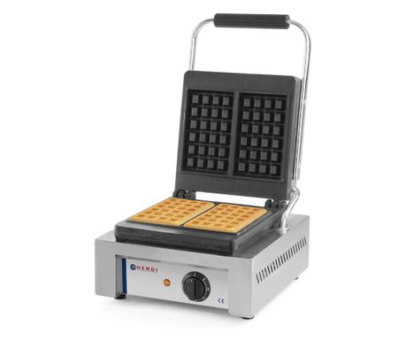 Profesionalni aparat za vaflje, Hendi, 1500W, kuhalna površina iz litega železa s premazom proti prijemanju, 480x320x(V)226 mm