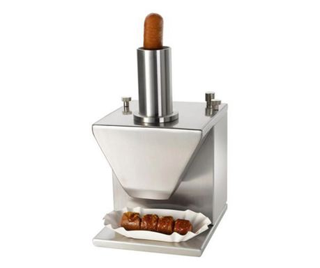 Taietor electric pentru carnati, inox, cu lama dubla si grosime taiere reglabila, 135W, Hendi, 230x185x(H)325 mm