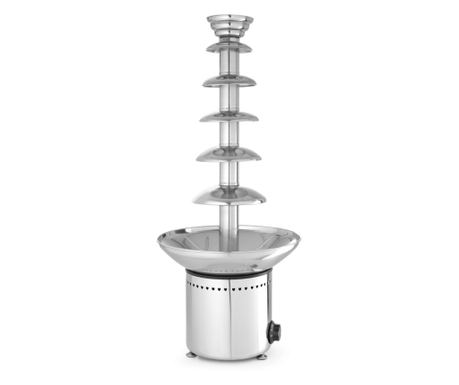 Hendi čokoladna fontana, 300 W, funkcija ohranjanja toplote do 150 °C, srebrna, kapaciteta 8 kg