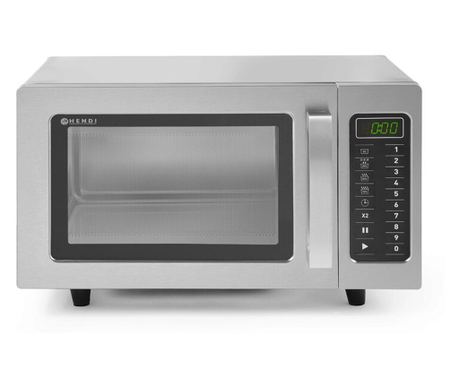 Profesionalna programabilna mikrovalna pećnica, 25 L, digitalna, nehrđajući čelik, 1000W, 100 programa, Hendi