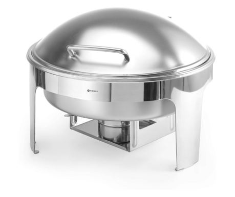 Σκεύος Bain-Marie με Καπάκι, Gastronorm 6 Λίτρων από Ανοξείδωτο Ατσάλι, Hendi, 465x420x(h)320 mm, Αποσπώμενος Δίσκος Νερού, Θήκη