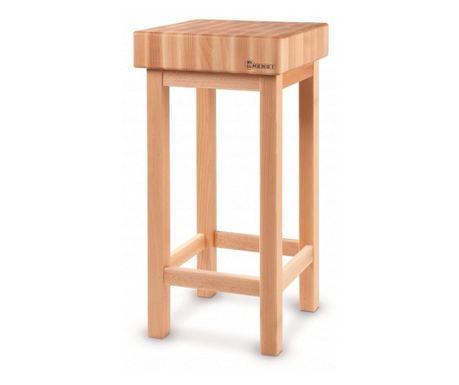 Daska za rezanje od bukovog drveta za meso/hranu s drvenim stalkom, Hendi, 500x400x(V)150 mm