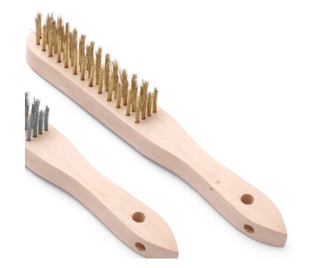 Set 2 žičnih in medeninastih ščetk za žar, Hendi, 290 mm