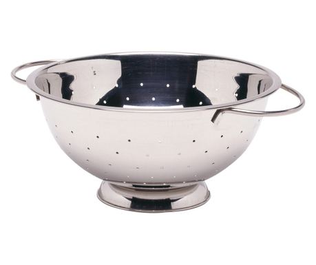 Colander pentru strecurat alimente, inox, Hendi, diametru 24 cm x inaltime 11 cm, potrivit si pentru uz profesional