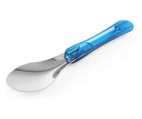 Lingura servire inghetata, 26 cm, inox, maner din tritan albastru, Hendi