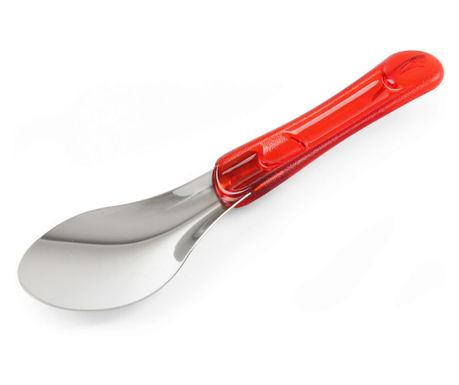 Lingura servire inghetata, 26 cm, inox, maner Tritan rosu, Hendi