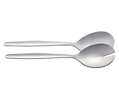 Set za serviranje salate, vilica i žlica, nehrđajući čelik 18/0, Hendi, 208 mm