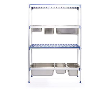 Aluminijasto stojalo za shranjevanje GN posod