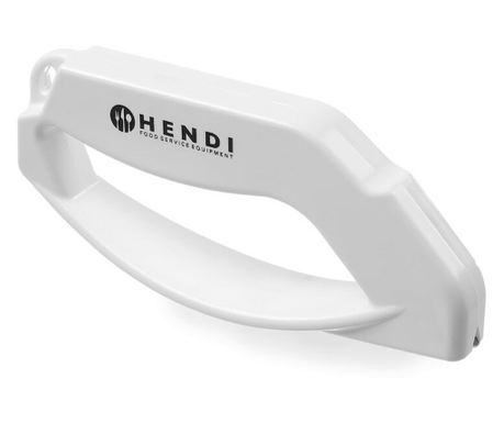 Ergonomski oстриlеc za nože, reverzibilna dvojna karbonska rezila za ostrenje, Hendi, 14 cm, z zaščito za prste