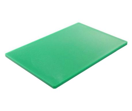 HACCP zelena daska za rezanje, 45x30x(V)1.2 cm, Hendi, HDPE 500 polietilen, prikladna za profesionalnu upotrebu