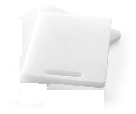 Univerzalna bijela daska za rezanje s ručkom, 250x150x(V)10 mm, Hendi, HDPE polietilen, Prikladna za rezanje s obje strane