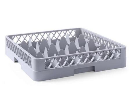 Univerzalna košara za pomivalni stroj, Hendi polietilen, siva 500x500x(V)104 mm