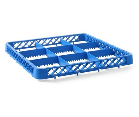 Univerzalna košara za pomivalni stroj, Hendi polietilen, modra 500x500x(V)45 mm