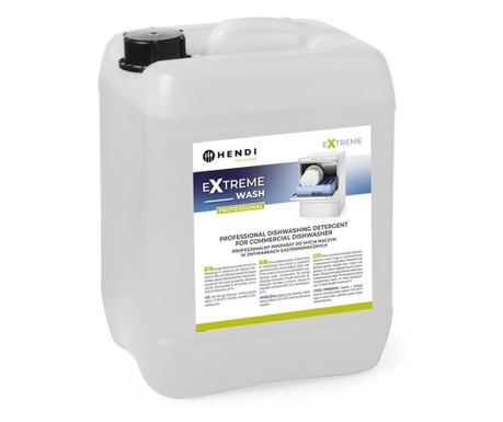 Profesionalni detergent za pomivalni stroj brez fosfatnega klorida, primeren za vso trdoto vode, Hendi 10 L