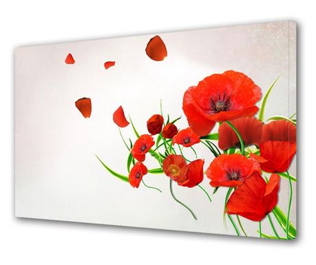 Dekoratívne nástenné umenie s dreveným rámom, 33 cm x 24 cm, Flowers1342