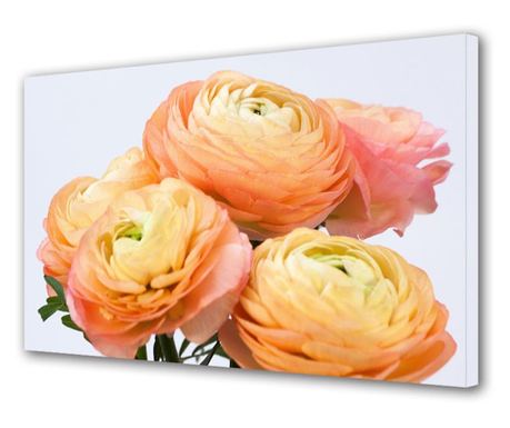 Dekoratívne nástenné umenie s dreveným rámom, 33 cm x 24 cm, kvetinový dizajn 1629