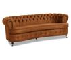 Извито канапе Chesterfield Deluxe, триместно, винтидж коняк,230x80x86cm