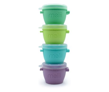 SET 4 POSOD SILIKONSKIH SNAP&GO, MELII, 4177 ML