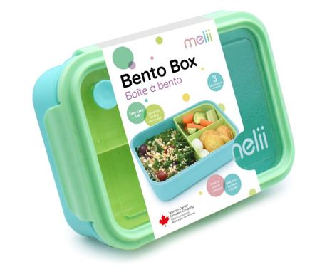 ŠKATLA ZA KOSILO BENTO 1250ML ODSTRANLJIVA ŠKATLA MELII MODRA META LIMETA