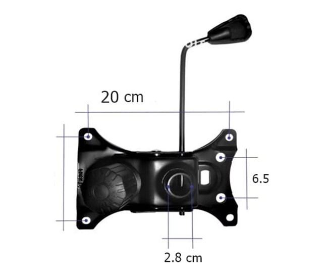 Μεταλλική πλάκα ισορροπίας για μηχανισμό διευθυντικής καρέκλας, 20 cm x 15 cm
