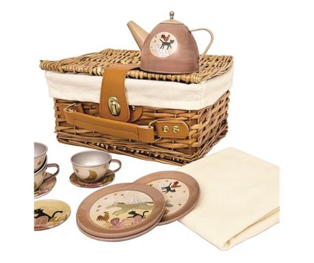 Set ceai in cos picnic, Muzicantii din Bremen, Egmont Toys