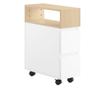 SoBuy υπουργικό συμβούλιο με τροχούς, βιτρίνεσ σαλονιού, χαμηλό υπουργικό συμβούλιο FBT155-WN thumbnail 1