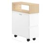 SoBuy υπουργικό συμβούλιο με τροχούς, βιτρίνεσ σαλονιού, χαμηλό υπουργικό συμβούλιο FBT155-WN thumbnail 3