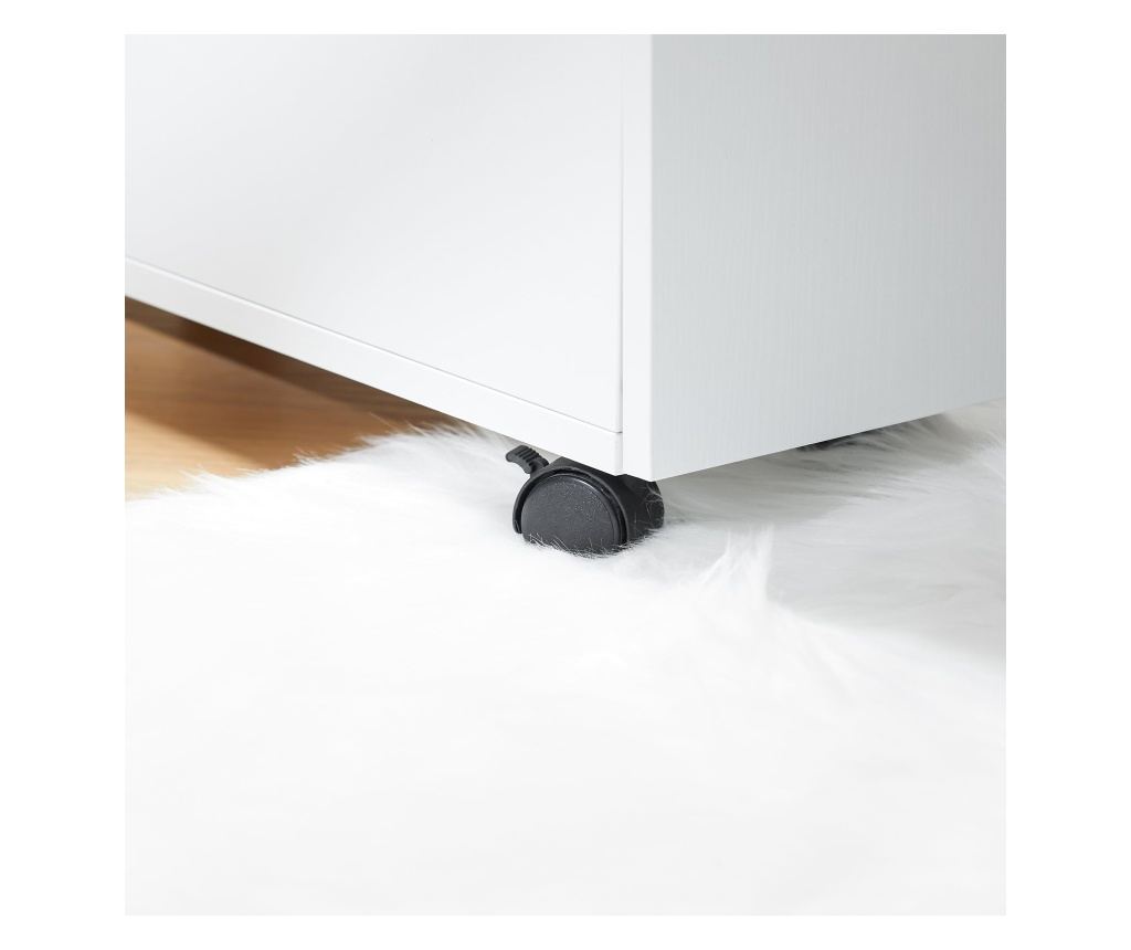 SoBuy υπουργικό συμβούλιο με τροχούς, βιτρίνεσ σαλονιού, χαμηλό υπουργικό συμβούλιο FBT155-WN - 5