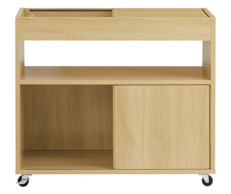 Wózek z drzwiami, 2 półki do biura i salonu FBT152-N
