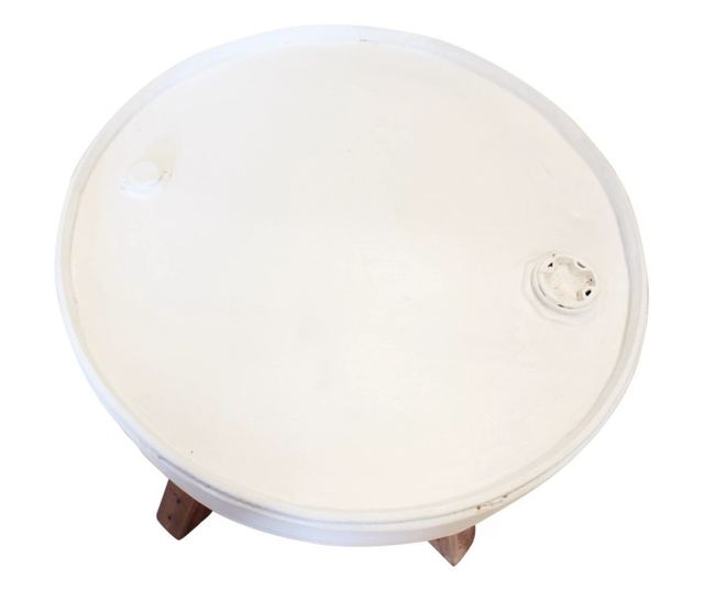 Stolić za kavu, bijeli, 60 x 45 cm, reciklirano masivno drvo