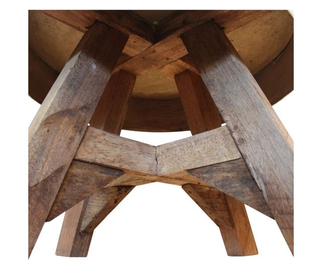 Stolić za kavu, bijeli, 60 x 45 cm, reciklirano masivno drvo