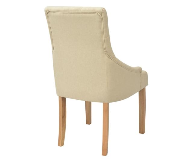 Stolice za blagovaonicu, 4 kom., krem, tekstilni materijal