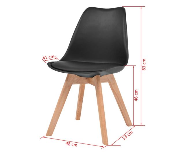 Kuhinjske stolice, 2 kom., crne, umjetna koža