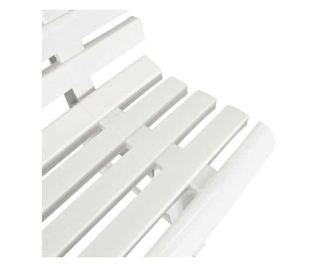 Vrtna klupa, bijela, 145,5 cm, plastika