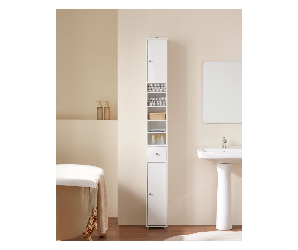 SoBuy kopalniško pohištvo, kopalniška omarica, kopalniško pohištvo en BZR167-GW - 13