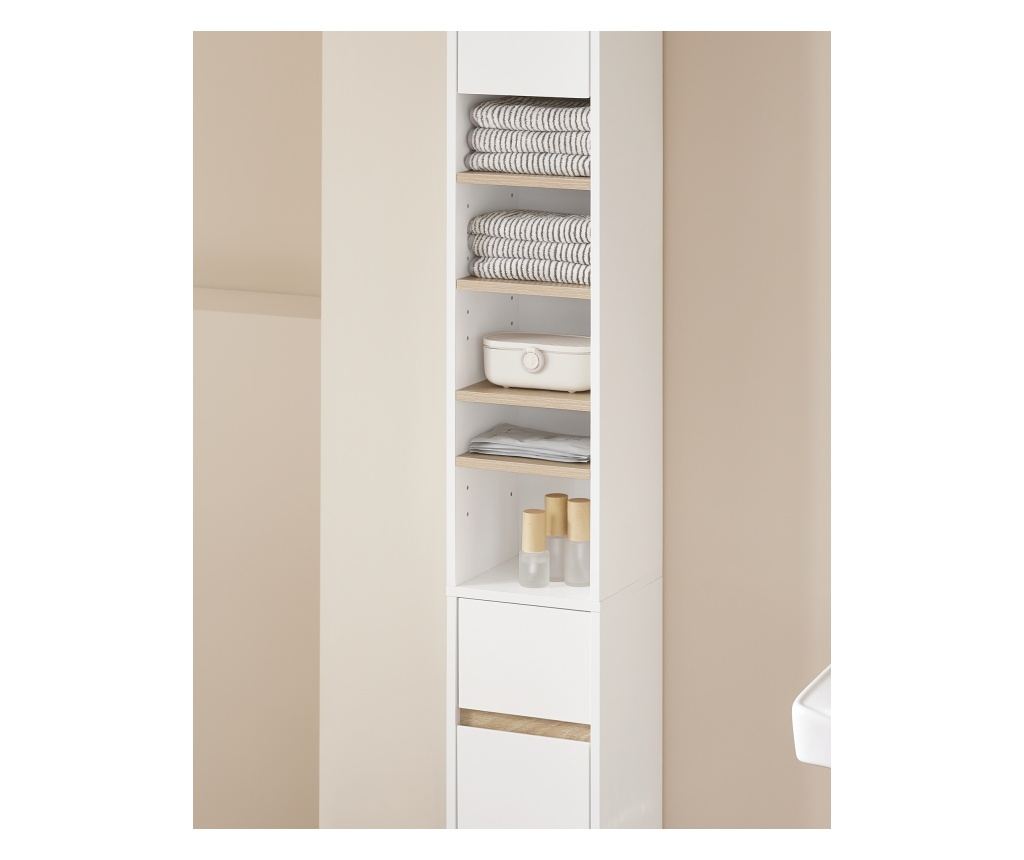 SoBuy, ψηλό ντουλάπι μπάνιου, ντουλάπι μπάνιου, έπιπλα μπάνιου en, BZR34-WN - 9