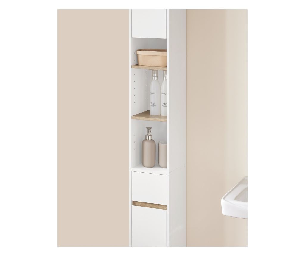 SoBuy, ψηλό ντουλάπι μπάνιου, ντουλάπι μπάνιου, έπιπλα μπάνιου en, BZR34-WN - 10