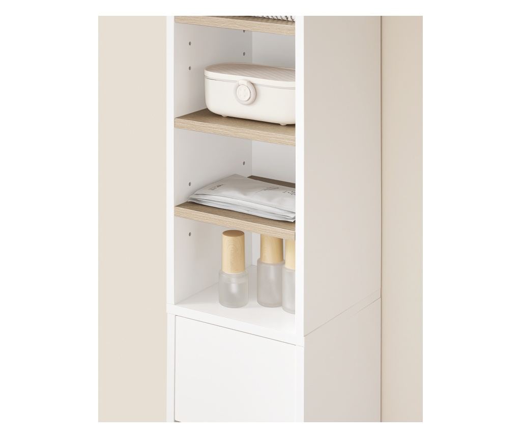 SoBuy, ψηλό ντουλάπι μπάνιου, ντουλάπι μπάνιου, έπιπλα μπάνιου en, BZR34-WN - 11