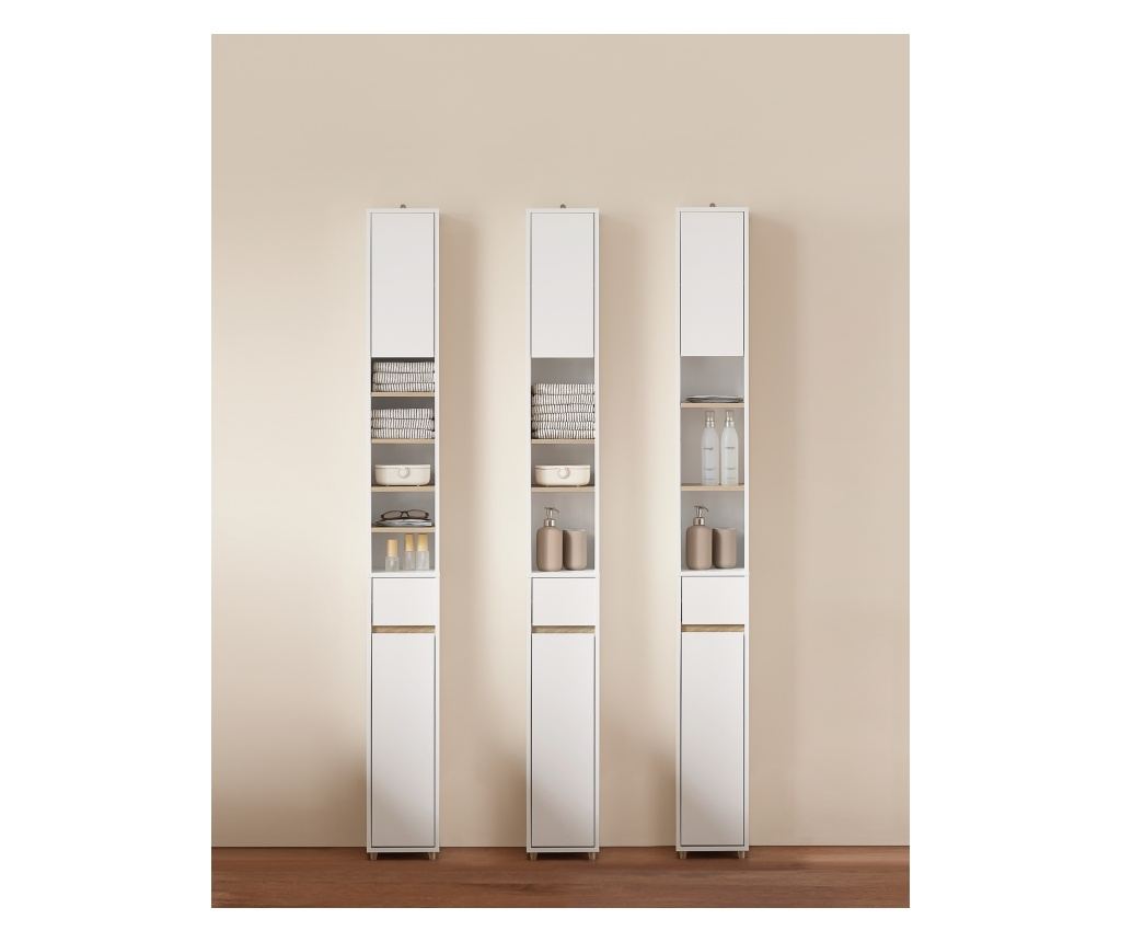 SoBuy, ψηλό ντουλάπι μπάνιου, ντουλάπι μπάνιου, έπιπλα μπάνιου en, BZR34-WN - 14