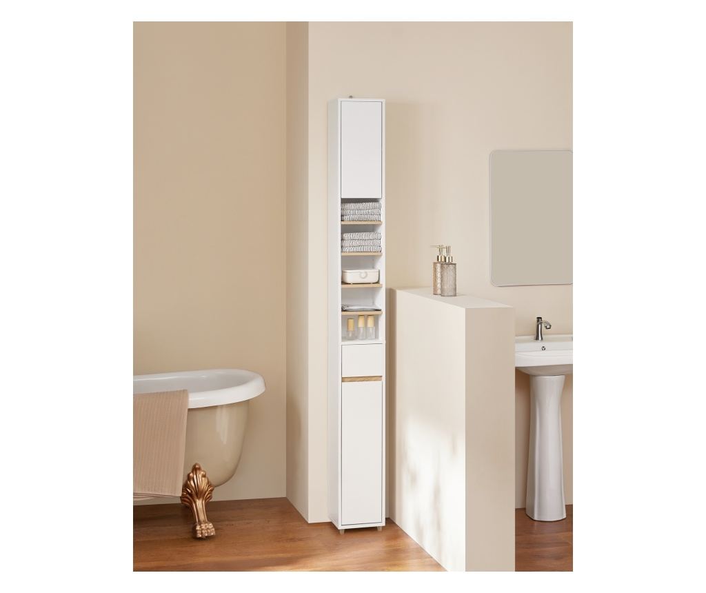 SoBuy, ψηλό ντουλάπι μπάνιου, ντουλάπι μπάνιου, έπιπλα μπάνιου en, BZR34-WN - 15