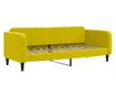 Daybed με επέκταση και στρώμα, Κίτρινο, 80x200 εκ., Βελούδο thumbnail 4